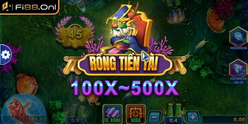 Bắn Cá Long Vương Fi88 - Hành Trình Chinh Phục Vua Biển 2 Tính năng kho báu đại dương