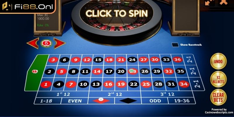 Roulette Online – Trải Nghiệm Vòng Quay May Mắn Thưởng Lớn 2 Martingale Gấp đôi sau mỗi lần thua
