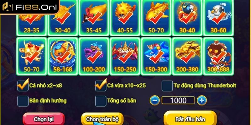 TP Bắn Cá Dễ Dàng Fi88 - Săn Cá, Nhận Thưởng Cực Nhanh 1 Khái quát game TP Bắn Cá Dễ Dàng Fi88